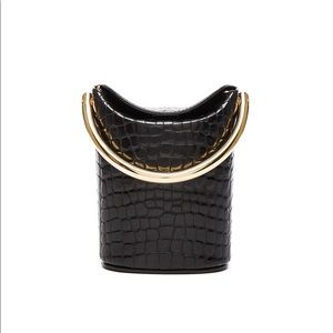 Stella McCartney Black Alter Croc Bucket Bag